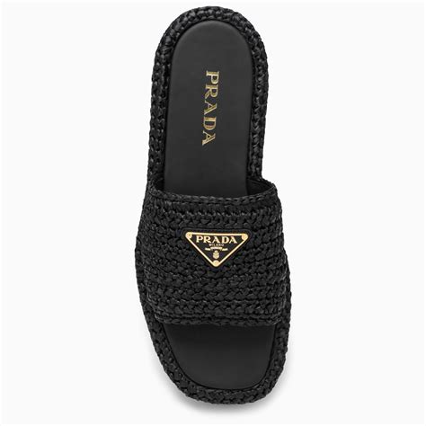 prada rafia slides|farfetch prada flip flops.